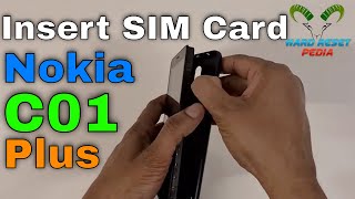 Nokia C01 Plus Insert The SIM Card [upl. by Victory]