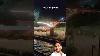 Krishna Lanka Retaining wall ysjagan bezawadamedia retainingwall ytshorts vijayawada shorts [upl. by Ettena]