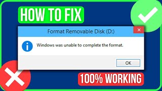 FIXED Windows Was Unable To Complete The Format USBSD CardHard Drive 2024 [upl. by Magan]