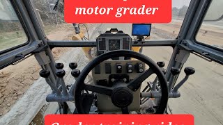 How to operate motor grader grader training video heavy equipment operator grader motorgrader [upl. by Assilem]