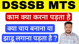 DSSSB MTS Job Profile 2024  Work Profile Ka Kya Kaam Hota Hai [upl. by Kendyl]