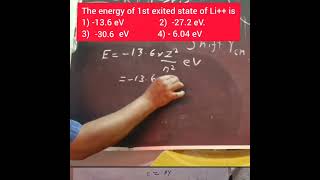 NEET Chemistry  Energy of 1st exited state of Li is [upl. by Ecylahs]