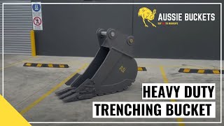 Heavy Duty Trenching Bucket 360 View  Aussie Buckets [upl. by Koressa]