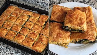 HAZIR YUFKADAN EL AÇMASI TADINDA ISPANAKLI TEPSİ BÖREĞİ✅💯 ıspanaklıbörek börek börektarifleri [upl. by Isa312]