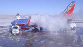 Southwest Airlines How we deIce a plane [upl. by Ahsiekit105]