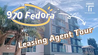 970 Fedora Leasing Agent Tour  Los Angeles Koreatown  Tripalink [upl. by Esorlatsyrc]