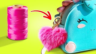 PORTECLÉS FAIT MAISON DIY 💖 ACCESSOIRES DE MODE À PARTIR DE MATÉRIAUX RECYCLÉS [upl. by Dahsra]