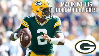 Malik Willis Packers Debut Highlights 👀🔥  NFL Week 2 Highlights 2024 [upl. by Mccord336]