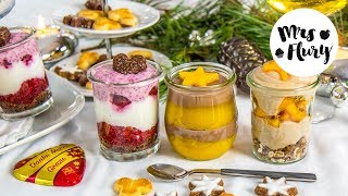 3 gesunde Desserts im Glas  für Weihnachten [upl. by Asennav]