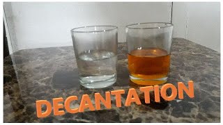 DECANTATION decantation separating mixtures [upl. by Netsirhk626]