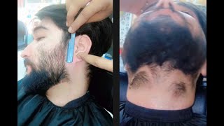 Half blend bed style transformation beardstyle hairstyle omansaloon [upl. by Amelus]