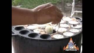 Thai Street Vendor Khanom Krok Coconut Dessert [upl. by Blondy]