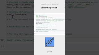 Building a simple Linear Regression model  Machine Learning shorts python ml info [upl. by Ailahtan11]