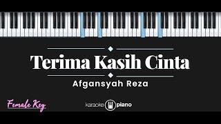 Terima Kasih Cinta  Afgan KARAOKE PIANO  FEMALE KEY [upl. by Nirrak311]