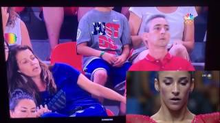 Parents of Aly Raisman Olympic gymnast struggle to keep it together as they watch their daughter [upl. by Annahsit]