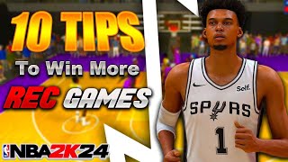 10 Tips to Win More Games In The REC NBA2K24 [upl. by Adar328]