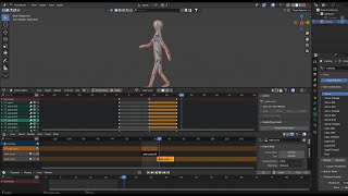 walk cycle in blender 42 [upl. by Worrell]