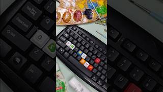 customised keyboard part 7 art acrylic drawing acrylicpaint acrylicpainting painting artist [upl. by Ainet]