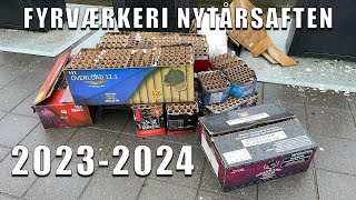 Fyrværkeri Nytårsaften 20232024 Overload 121 11 103 Tornado Antonius [upl. by Anaitsirc]