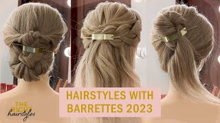 Beautiful Hairstyles with a BARRETTE Hair Tutorials [upl. by Ayanahs]