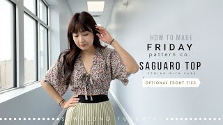 Saguaro Top by Friday Pattern Co  Sew Along Tutorial from Sewing Therapy [upl. by Tuchman]