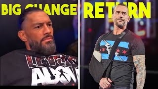 Roman Reigns Has Changed His MindRock Breaks CharacterCM Punk WWE Return DateWrestling News [upl. by Ttsepmet382]