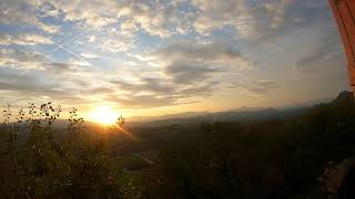 Sunrise in Chaumont France looking east to Geneva Switzerland time lapse [upl. by Ross]