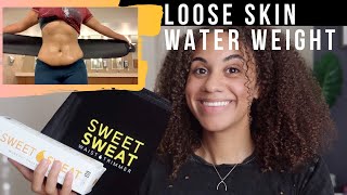 Sweet Sweat Review LOOSE SKIN Water Weight Stomach Problem Area Results [upl. by Everard]