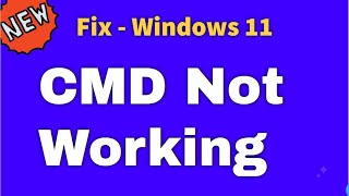 How to Fix CMD Not Working in Windows 11 [upl. by Langley]