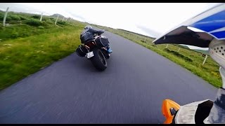 CHASING THE DIAVEL  Supermoto and Ducati Diavel on mountain pass [upl. by Aoket]