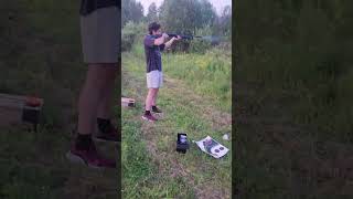 First Reactions To Shooting My New Toy 20gaugeshotgun semiautomatic [upl. by Celinka]