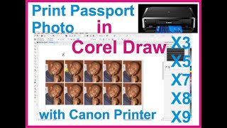 How to Print Passport in Corel Draw with Canon Printer [upl. by Ecnatsnoc]