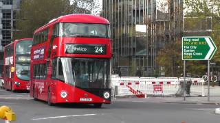 New London Double Decker Bus in action  Central London  November 2013 [upl. by Nomad924]