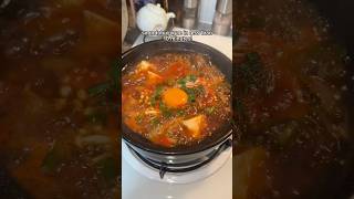 EASIEST KOREAN SOFT TOFU STEW 🍲 koreanfood easyrecipe cooking [upl. by Liahkim387]