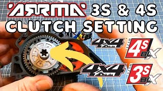 How to Adjust Arrma 3s 4s Slipper Clutch Setting Kraton Outcast Granite Senton Big Rock Typhon [upl. by Keene]