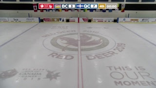 2019 CWG  Ringette  Game 11  BC vs QC [upl. by Llehsar]