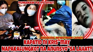 Kapatid ni Kris AquinoMAY MALUNGKOT na BALITA NGAYON LAHAT NAIYAK sa anunsyoOMG [upl. by Aleihs116]