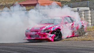 MY FIRST SCARY CRASH IN FORMULA DRIFT JAPAN [upl. by Yenahs]