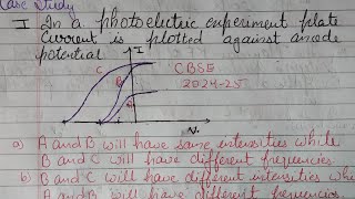 in a photoelectric effect expiment plate current is plotted [upl. by Seiber]