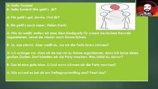 B1 DTZ  Gemeinsam etwas planen  Abschiedsparty  Party  B1  امتحان شفهي [upl. by Aerdnahc]