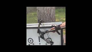 Shooting the Mini Vertical Crossbow one hand [upl. by Raman765]