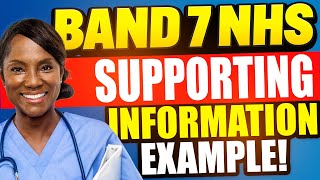 NHS BAND 7 SUPPORTING INFORMATION EXAMPLES NHS Band 7 Application Form Tips [upl. by Nrubyar]