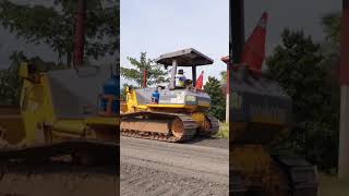 Perfectly operation using Dozers D41p Push Mixed Stone In Road Construction [upl. by Allison764]