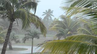 Tropical Rain Storm Iberostar Laguna Azul Varadero Beach Cuba [upl. by Ycrad857]