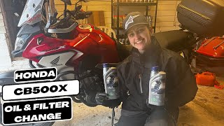 Honda CB500x Oil and Filter Service [upl. by Lillywhite]