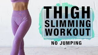 Thigh Workout for Losing Fat  Slim Inner Thigh Workout No Jumping [upl. by Allehs]