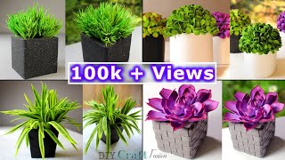 4 DIY Artificial Plants for Home Decoration  DIY Fake Indoor Plants amp Planter From Fomic Sheet [upl. by Valerie]