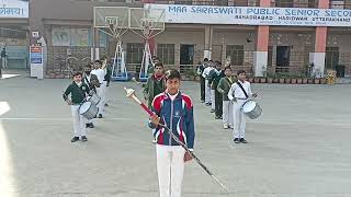 MAA SARASWATI PUBLIC SR SEC SCHOOL BAHADRABAD BAND CONTINGENT [upl. by Eenel]