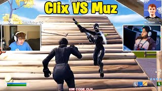 Clix VS Muz 1v1 TOXIC Buildfights [upl. by Atnamas520]