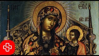 Greek Byzantine orthodox chant Agni Parthene Αγνή Παρθένε Lyric Video [upl. by Booma]